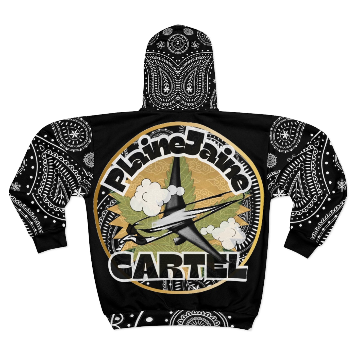 “Late NightTryp Paisley,” (BLK) Fligh or Die: Plaine Jaine 101, Hoodie