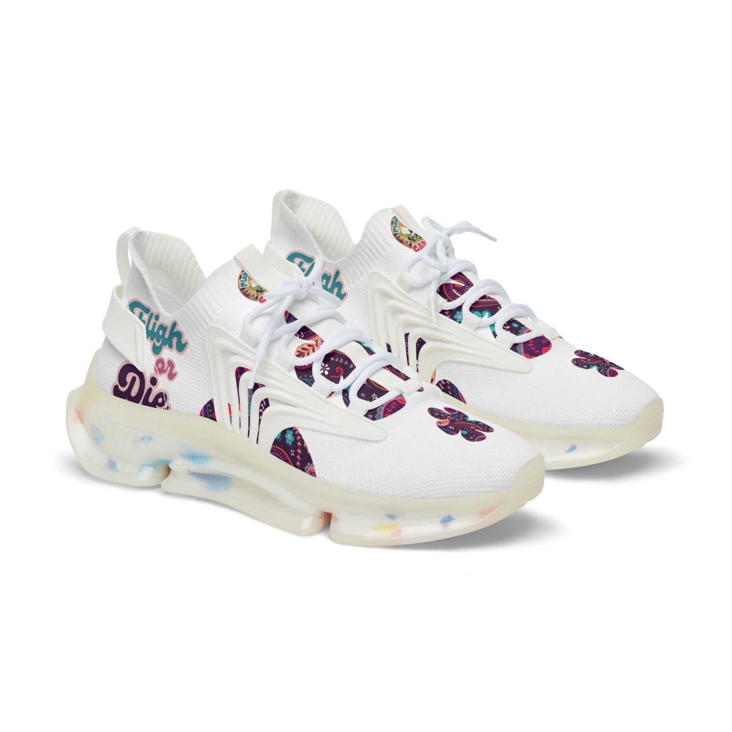 Plaine Jaine Cartel “Tryp P Paisley” (La Blanca) Moonwalker Sneakers