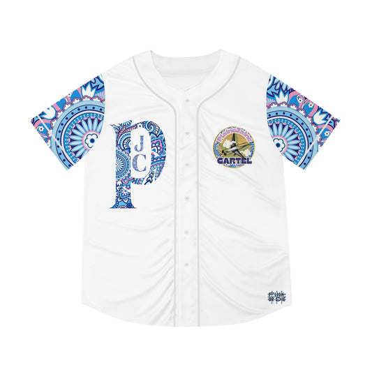 Plaine Jaine Cartel “SkyTryP Bleu Paisley” Baseball Jersey