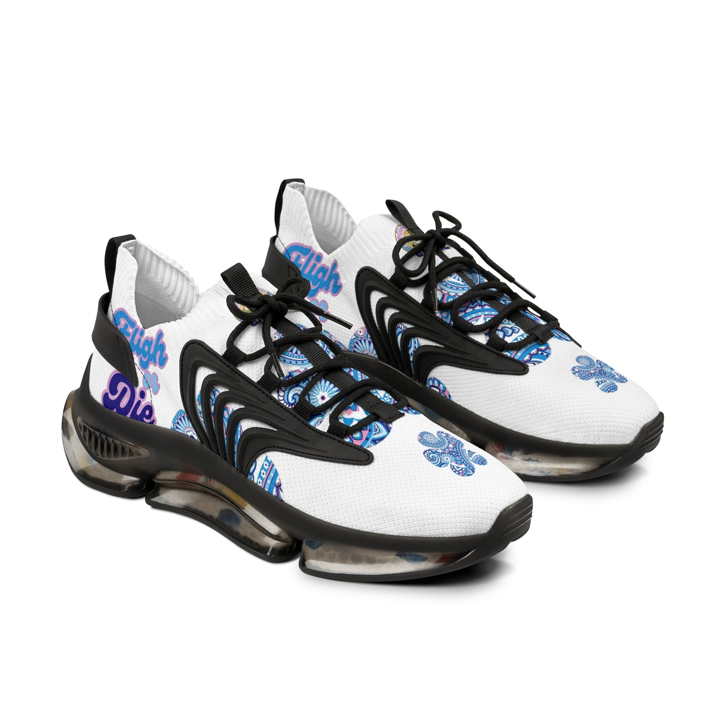 Plaine Jaine Cartel “SkyTryP Bleu Paisley” MoonWalker Sneakers