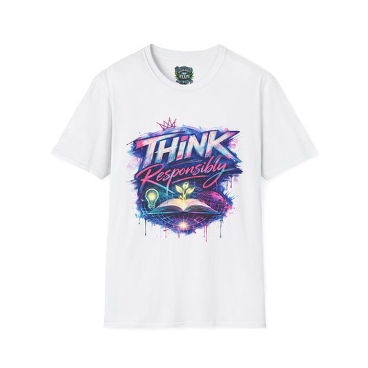 THINK Responsibly Tee by KMK (Pink/Turquoise)
