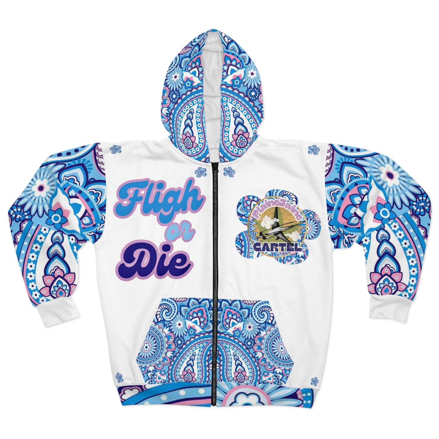 Plaine Jaine Cartel “SkyTryP Bleu Paisley” Hoodie