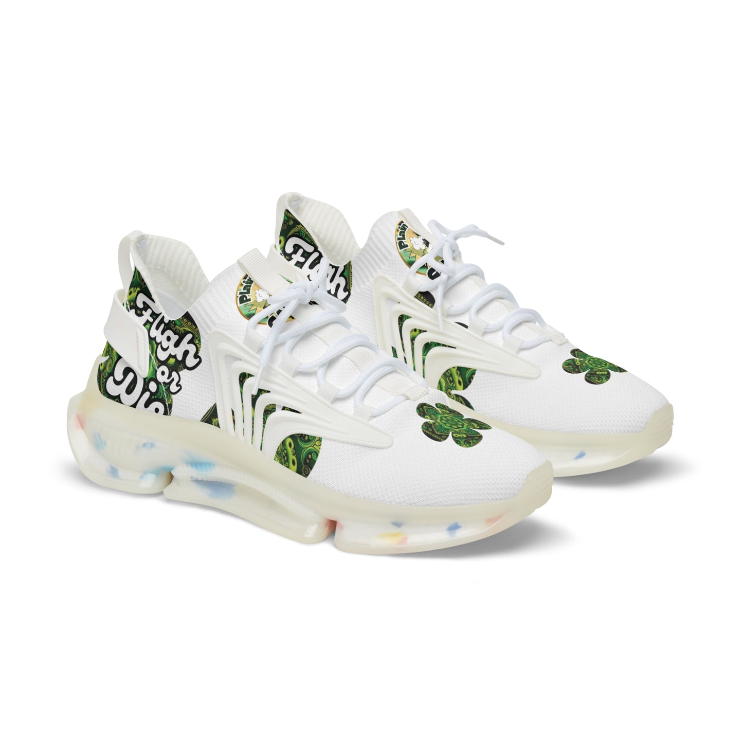 Plaine Jaine Cartel “EYE Love Jamaica,” (La Blanca) MoonWalker Sneakers