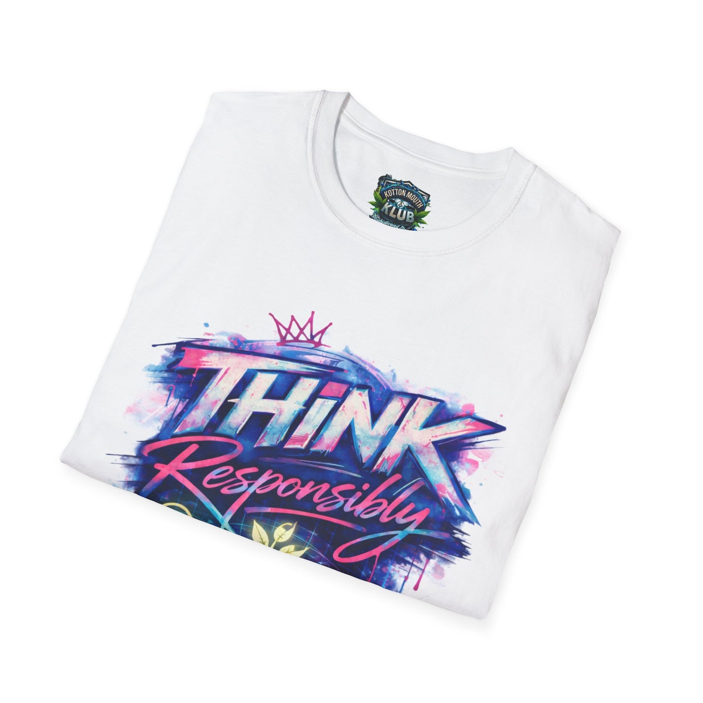 THINK Responsibly Tee by KMK (Pink/Turquoise)